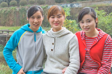 Portrait of Teenage Girls, Huangshan City, Anhui Province, China Stock Photo - Rights-Managed, Code: 700-00823691