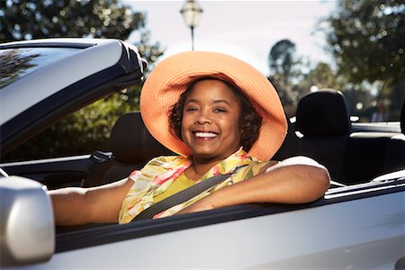 fat black woman - Woman Going For A Drive Stock Photo - Rights-Managed, Code: 700-00846790