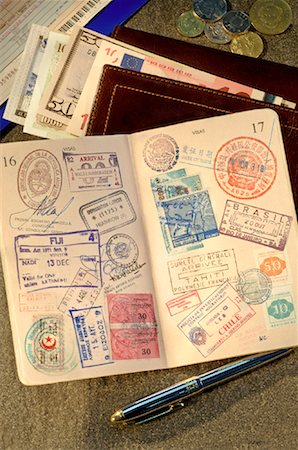 passport stamp - Passport and Wallet Stock Photo - Rights-Managed, Code: 700-00846872