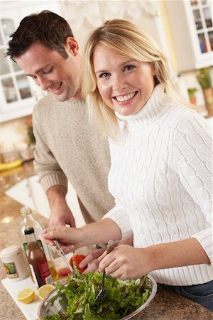 Couple Preparing Dinner Stock Photo - Rights-Managed, Code: 700-00847216