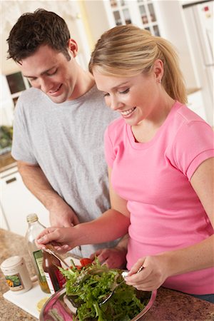 Couple Preparing Dinner Stock Photo - Rights-Managed, Code: 700-00847217