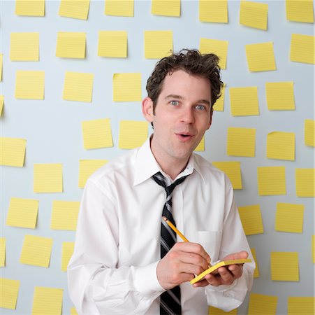 simsearch:700-00641415,k - Businessman with Post it Notes Stock Photo - Rights-Managed, Code: 700-00864328