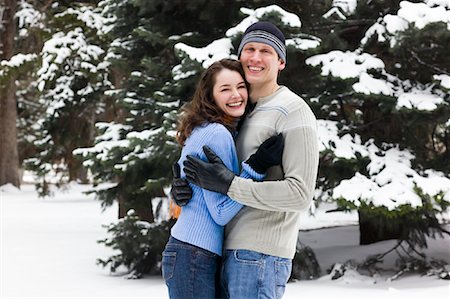 simsearch:700-00515032,k - Couple Outdoors in the Winter Stock Photo - Rights-Managed, Code: 700-00864556