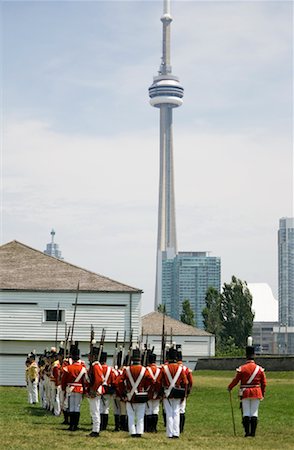 simsearch:700-01645266,k - Guard at Historic Fort York with CN Tower in Background, Toronto, Ontario, Canada Stock Photo - Rights-Managed, Code: 700-00865919