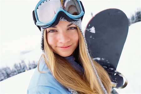 richard smith - Portrait of Woman with Snowboard Stock Photo - Rights-Managed, Code: 700-00866677