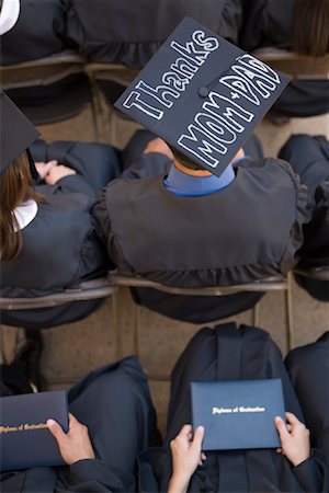 simsearch:700-03294872,k - Graduate with Writing on Mortarboard Stock Photo - Rights-Managed, Code: 700-00897736