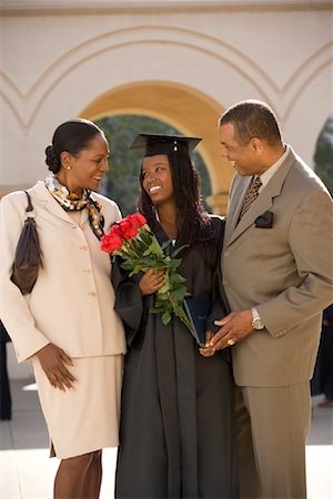 Portrait de diplômé avec les Parents Photographie de stock - Rights-Managed, Code: 700-00897748