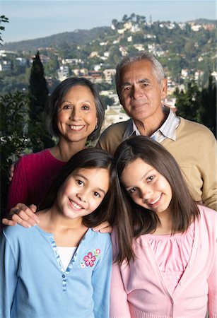 simsearch:696-03401677,k - Grandparents With Their Granddaughters Outdoors Stock Photo - Rights-Managed, Code: 700-00918103
