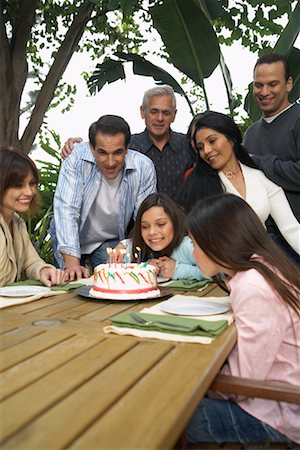 simsearch:700-00918230,k - Family At Girl's Birthday Party Outdoors Stock Photo - Rights-Managed, Code: 700-00918158