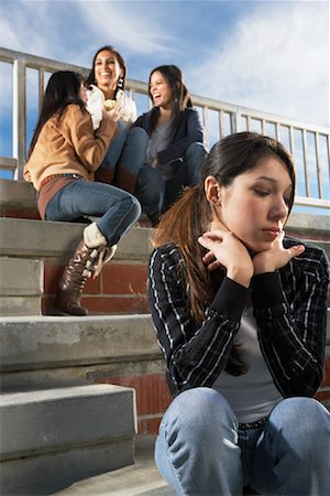 simsearch:700-00088996,k - Young Woman Sitting Alone in Stadium Stock Photo - Rights-Managed, Code: 700-00910724