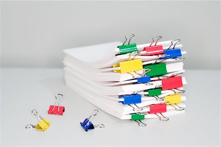 Foldback Clips and Paper Stock Photo - Rights-Managed, Code: 700-00933831