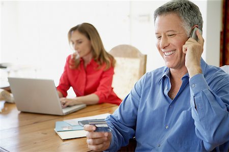 Portrait of Couple Working on Finances Stock Photo - Rights-Managed, Code: 700-00947842