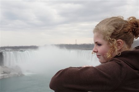 Portrait of Girl by Niagara Falls Stock Photo - Rights-Managed, Code: 700-00955268