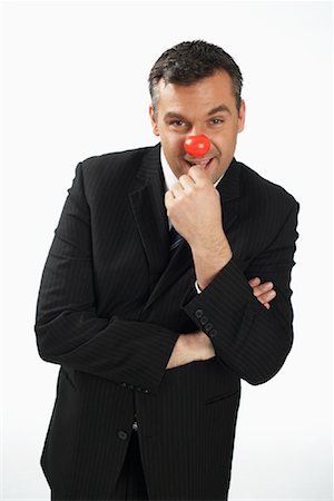 simsearch:700-01015007,k - Businessman Wearing Clown Nose Stock Photo - Rights-Managed, Code: 700-01015008