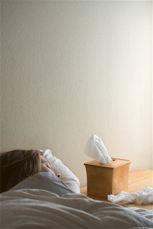 flu season - Sick Woman Sleeping Stock Photo - Rights-Managed, Code: 700-01041368