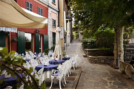 deserted city streets - Sidewalk Cafe, Italy Stock Photo - Rights-Managed, Code: 700-01073324