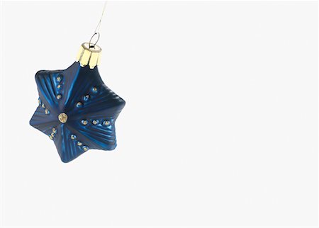 simsearch:700-01083071,k - Blue, Star Shaped Christmas Ornament Stock Photo - Rights-Managed, Code: 700-01083076