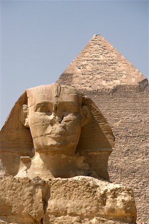 pyramids of giza close up - Sphinx and Pyramids at Giza, Egypt Stock Photo - Rights-Managed, Code: 700-01099676