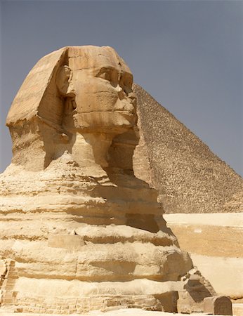 pyramids of giza close up - Sphinx and Pyramids at Giza, Egypt Stock Photo - Rights-Managed, Code: 700-01099677