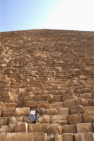 pyramids of giza close up - People Sitting on Pyramid, Giza, Egypt Stock Photo - Rights-Managed, Code: 700-01099670