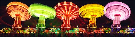 Swing Rides at Night Stock Photo - Rights-Managed, Code: 700-01099683