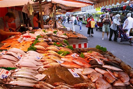 Fish Shop, Albert Cuyp Market, Amsterdam, Holland Stock Photo - Rights-Managed, Code: 700-01099944