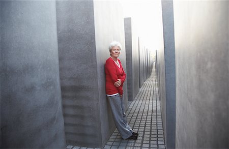 Woman at the Memorial to the Murdered Jews of Europe, Berlin, Germany Stock Photo - Rights-Managed, Code: 700-01100237