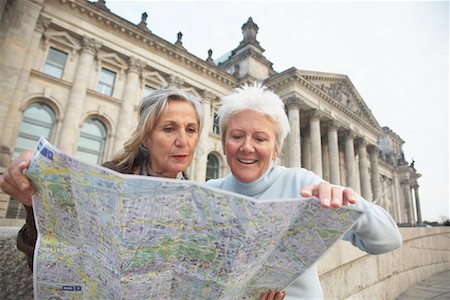 Women Looking at Map in Front of the Reichstag, Berlin, Germany Stock Photo - Rights-Managed, Code: 700-01100258