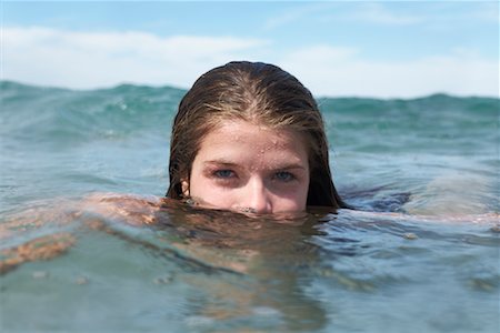 face underwater - Teenager Under Water Foto de stock - Con derechos protegidos, Código: 700-01110109