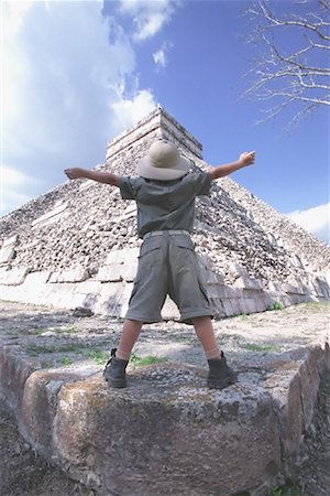 Girl Standing on Ruins in Chichenitza, Mexico Stock Photo - Rights-Managed, Code: 700-01110331