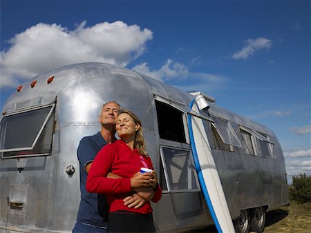 Portrait of Couple with Camper Stock Photo - Rights-Managed, Code: 700-01111451