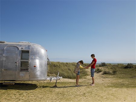 Couple with Camper Stock Photo - Rights-Managed, Code: 700-01111461