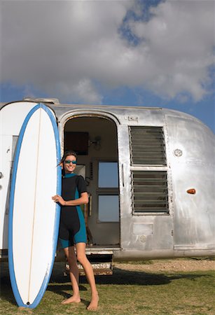 Portrait of Woman with Surfboard Stock Photo - Rights-Managed, Code: 700-01111497