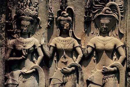 simsearch:700-00681098,k - Bas-Relief Carvings, Angkor Wat, Phnom Penh, Cambodia Foto de stock - Con derechos protegidos, Código: 700-01112214