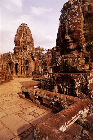 Bayon Temple, Angkor Thom, Siem Reap, Cambodia Stock Photo - Rights-Managed, Code: 700-01112225