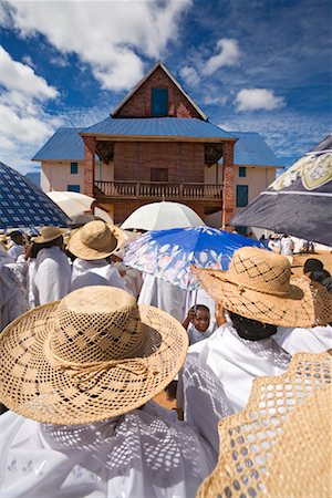 People Dressed in White Walking to Church, Soatanana, Madagascar Stock Photo - Rights-Managed, Code: 700-01112734