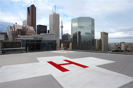 Helipad on Rooftop, Toronto, Ontario, Canada Stock Photo - Rights-Managed, Code: 700-01112921
