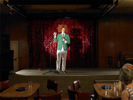 Comedian in Sparse Nightclub Stock Photo - Rights-Managed, Code: 700-01120513