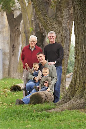Multigenerational Family Portrait Outdoors Stock Photo - Rights-Managed, Code: 700-01163365