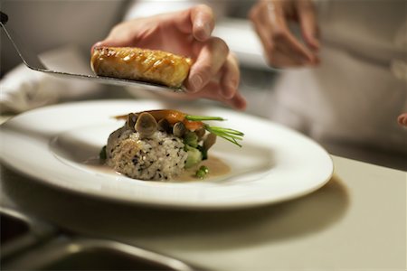 plated food - Chefs Preparing Meal Stock Photo - Rights-Managed, Code: 700-01172149