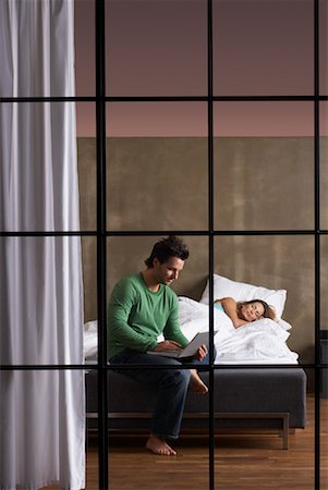 Couple in Bedroom Stock Photo - Rights-Managed, Code: 700-01185136