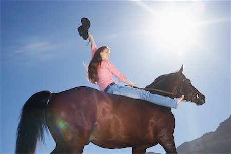 Cheval de selle femme Photographie de stock - Rights-Managed, Code: 700-01185188