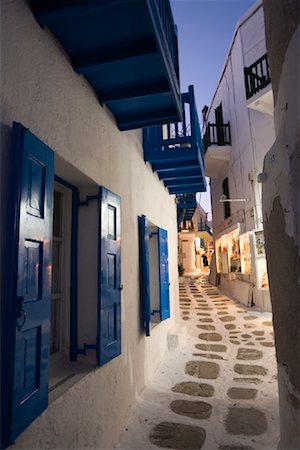 Alleyway, Mykonos Town, Mykonos, Greece Fotografie stock - Rights-Managed, Codice: 700-01185431