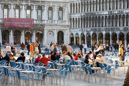europe sidewalk cafe - Place Saint-Marc, Venise, Italie Photographie de stock - Rights-Managed, Code: 700-01185476
