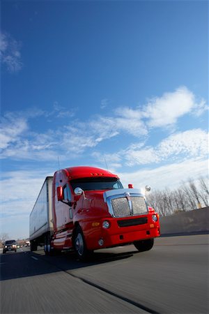 semi - Front View of Transport Truck Stock Photo - Rights-Managed, Code: 700-01183095