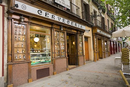 european cafe bar - Cerveceria Santa Ana, Plaza de Santa Ana, Madrid, Spain Stock Photo - Rights-Managed, Code: 700-01183328