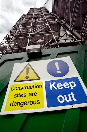 protection pictogram - Warning Signs at Construction Site Stock Photo - Rights-Managed, Code: 700-01196218