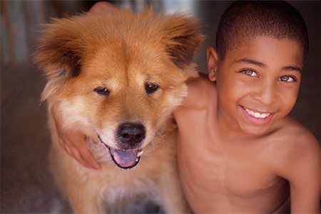 simsearch:700-01236595,k - Portrait of Boy with Dog Stock Photo - Rights-Managed, Code: 700-01196336