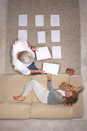 paid - Couple Working at Home Stock Photo - Rights-Managed, Code: 700-01196650