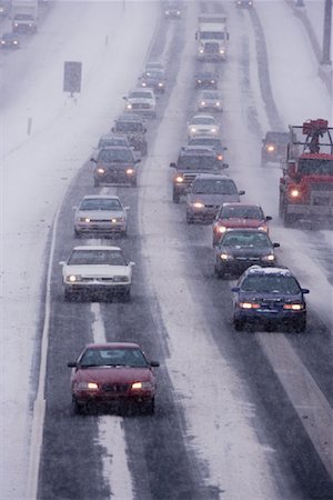 Overview of Highway 401 in Winter, Toronto, Ontario, Canada Stock Photo - Rights-Managed, Code: 700-01198792